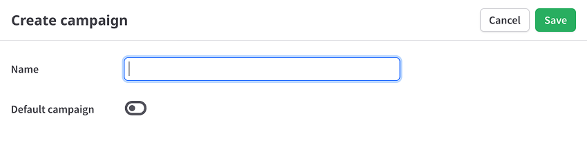 Basic campaign details