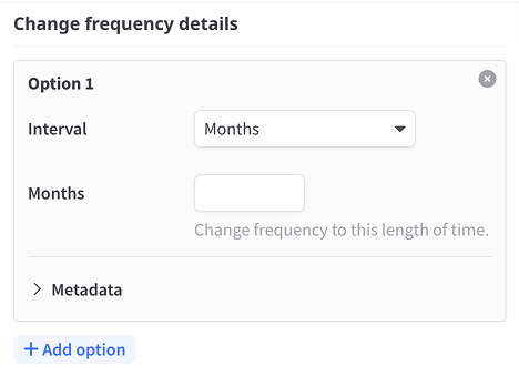 Change frequency details