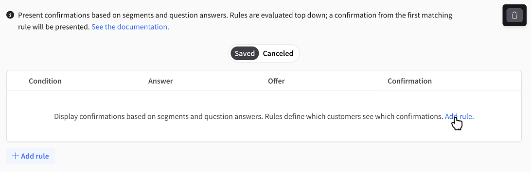 Confirmation rules