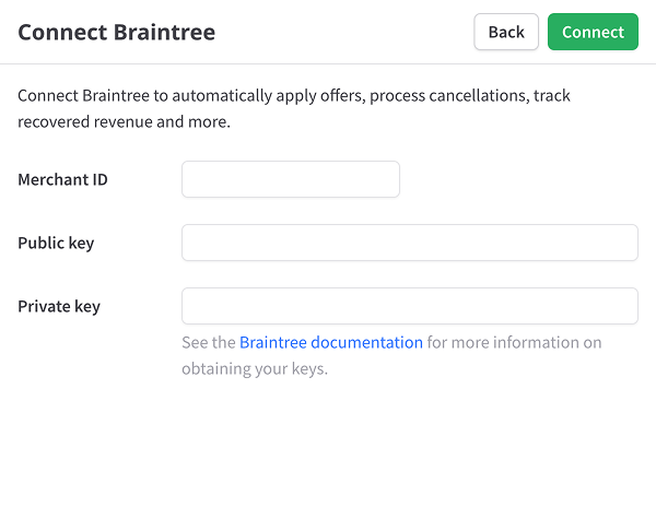 Connect Braintree