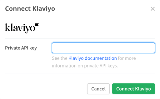 Connect Klaviyo step 2