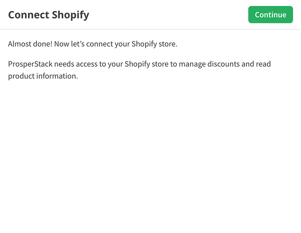 Connect Shopify