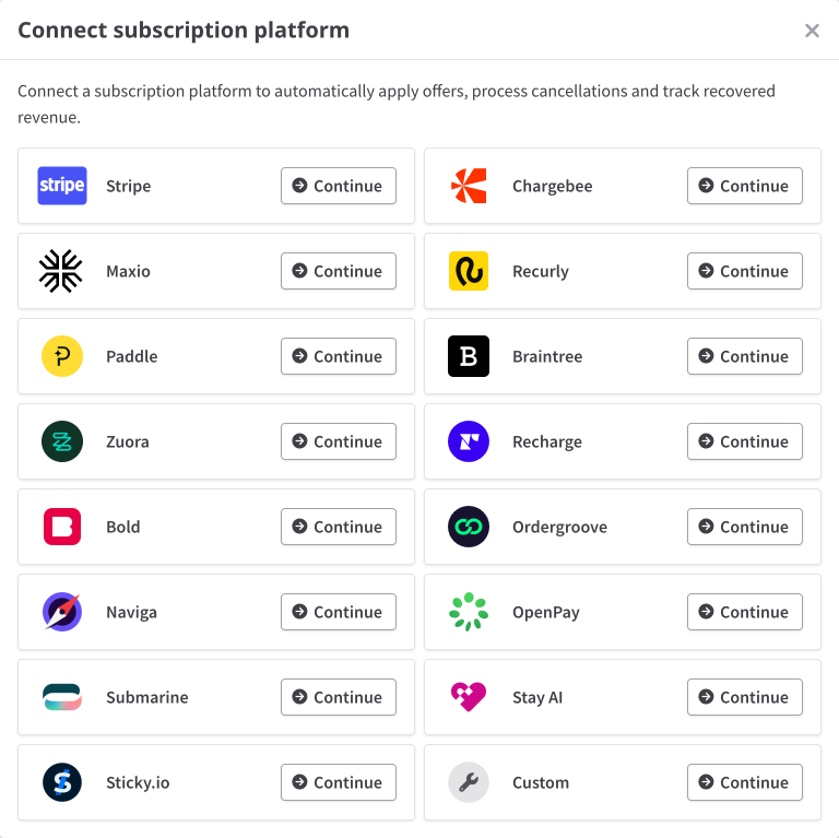 Connect subscription platform
