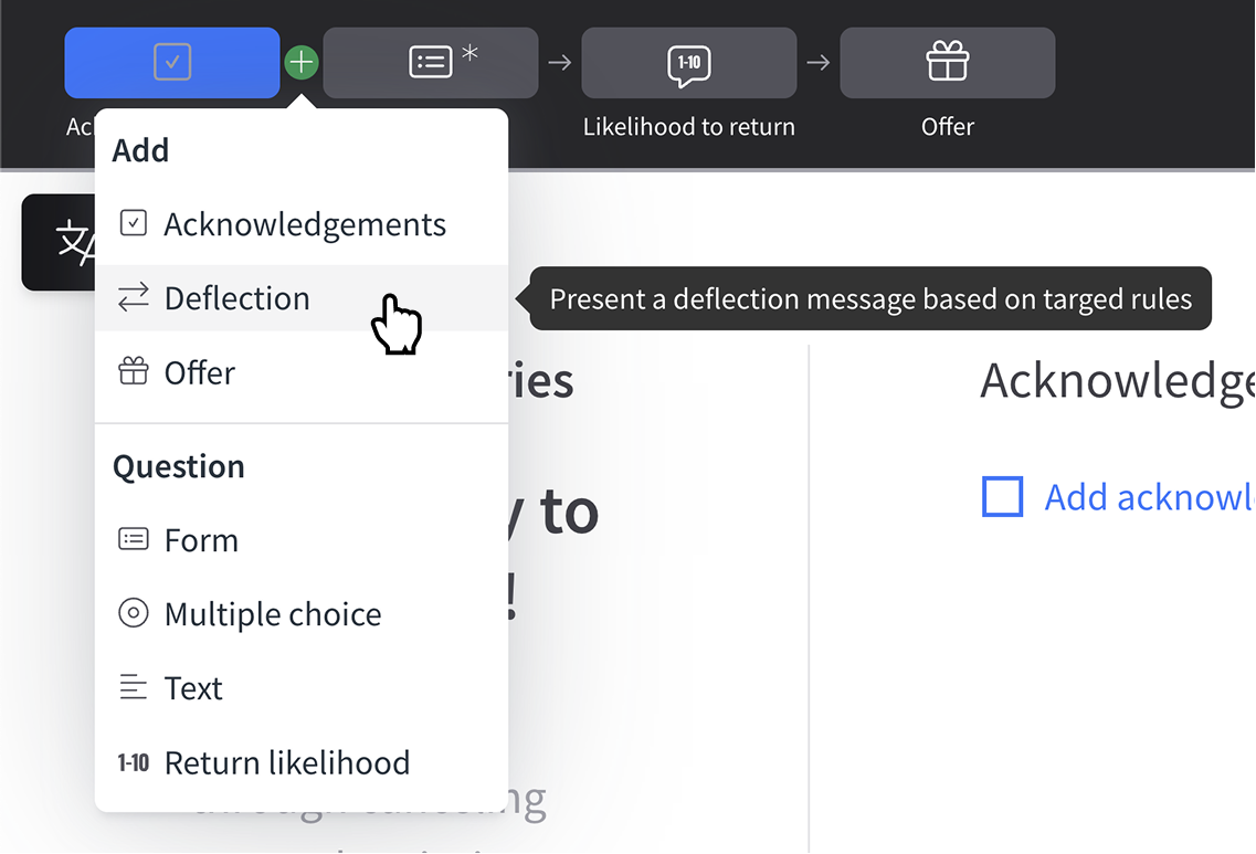 Creating a deflection | ProsperStack Docs