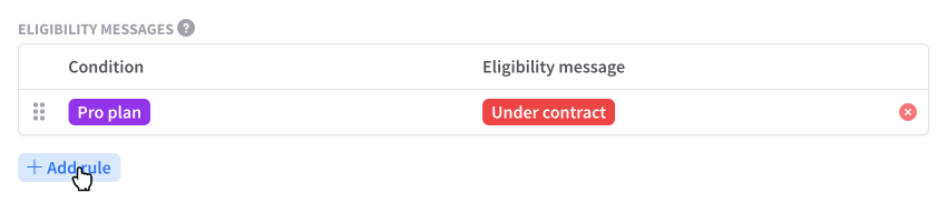 Eligibility messages