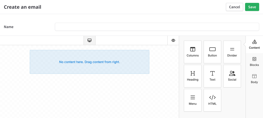 Email editor