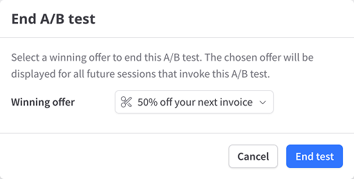 Ending an A/B test