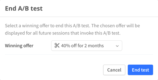 Ending an A/B test