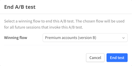 Ending an A/B test