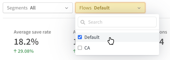 Filter by segments and flows