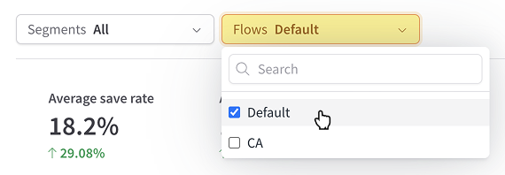 Filter by segments and flows