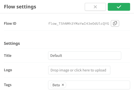 Basic flow settings