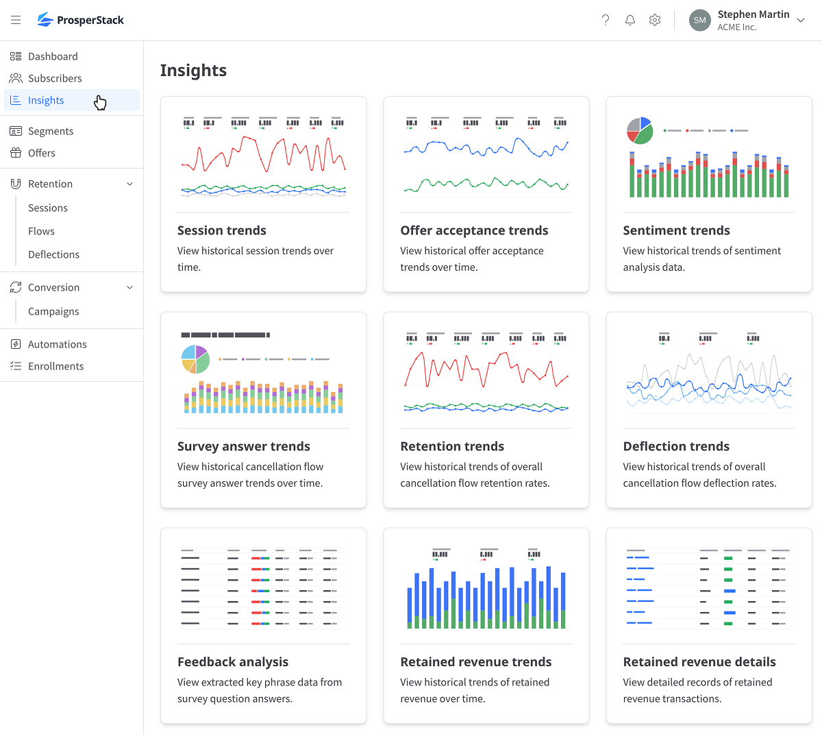 Insights page