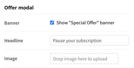 Offer modal details