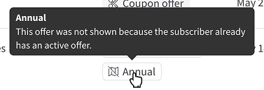 Offer not show badge - hovered