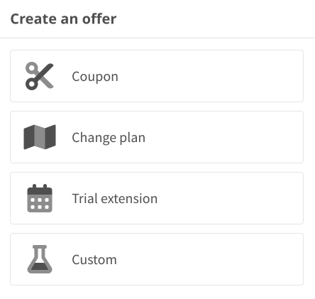 Conversion offer types
