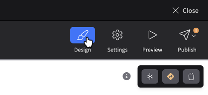 Open the design editor