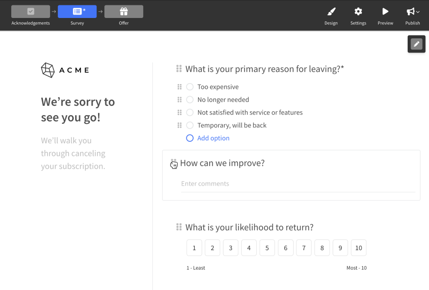 Reordering form questions