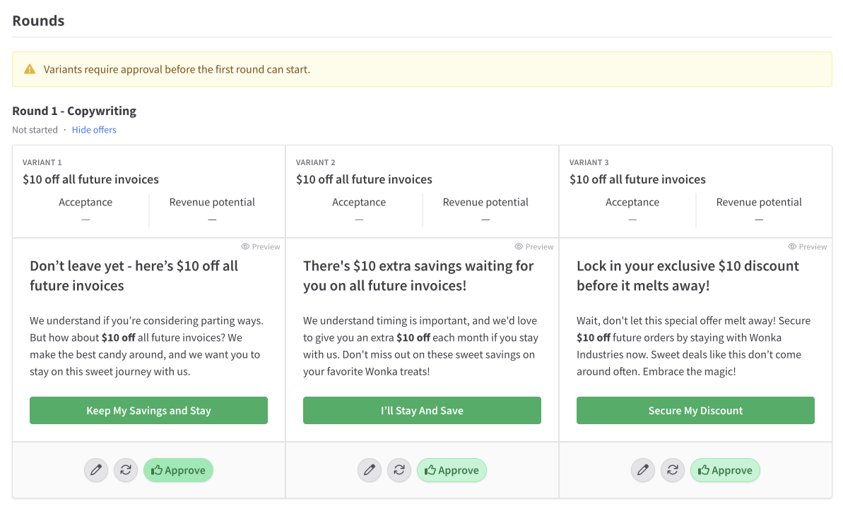 Reviewing Autopilot offer variants