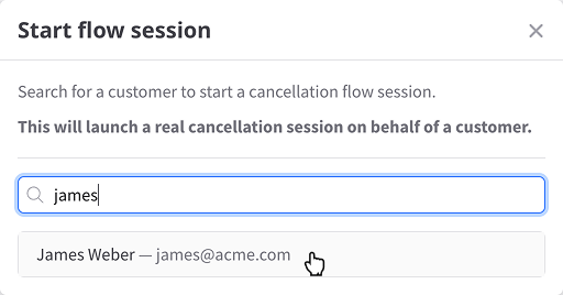 Search for a customer