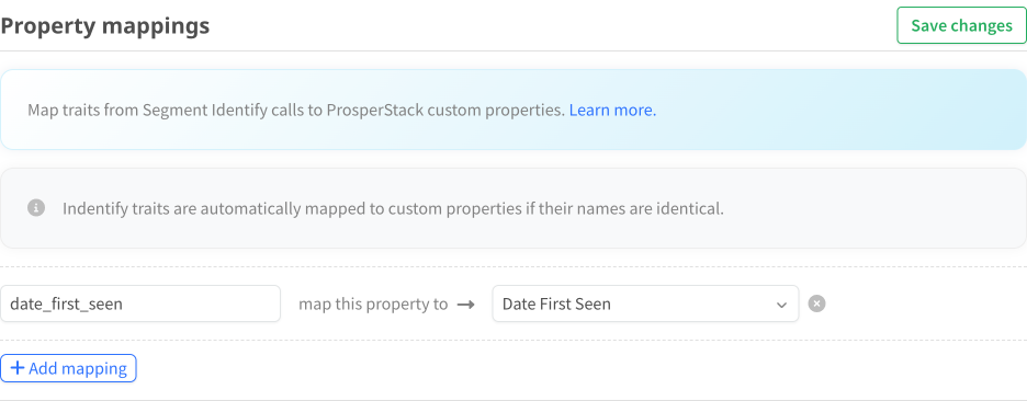 Configure a Segment trait mapping