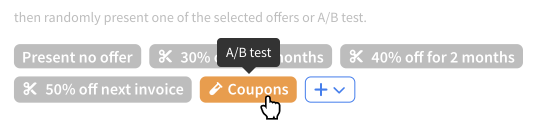 Use an A/B test in the flow