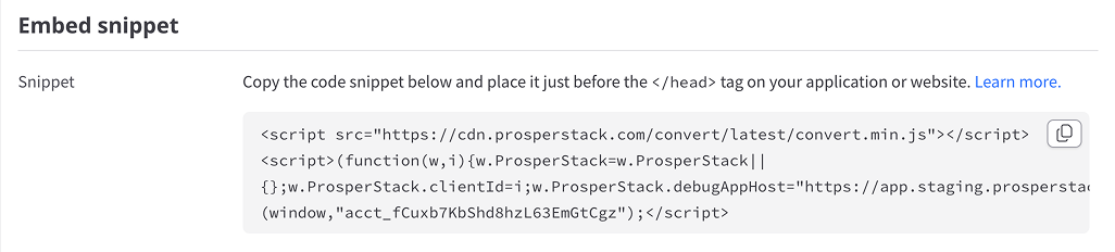 Convert embed snippet