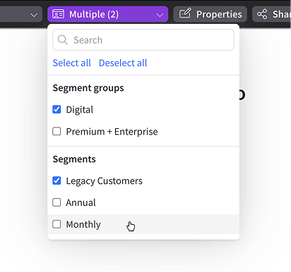 Select preview segments