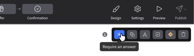 Stand-alone question settings